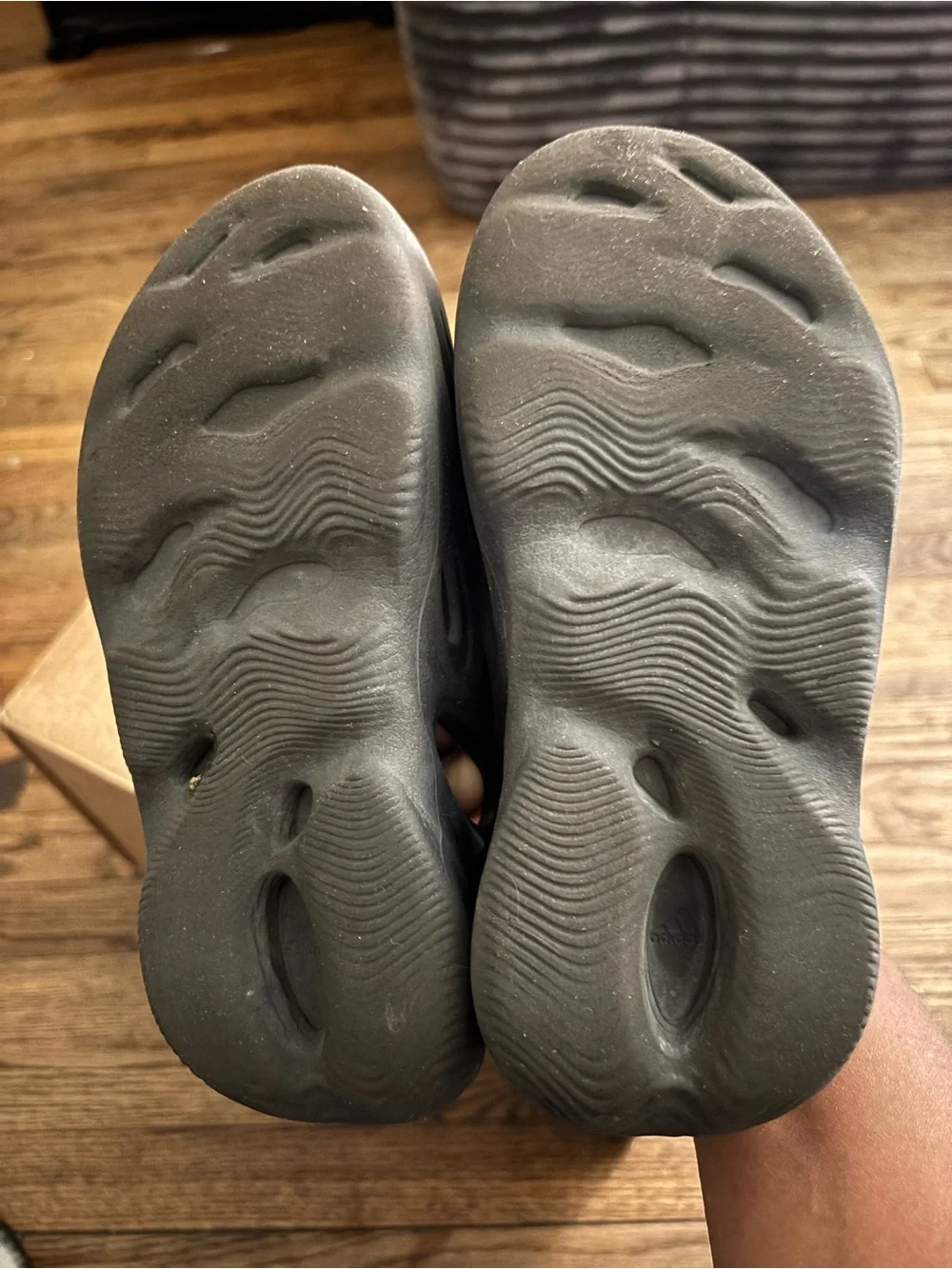 Yeezy Kids Black Foam Slip-On Slippers